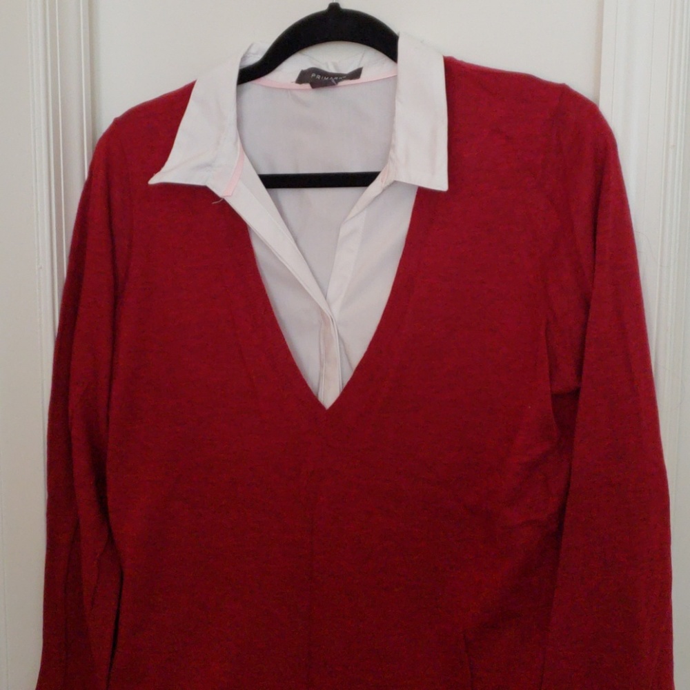 The Limited maroon v-neck sweater